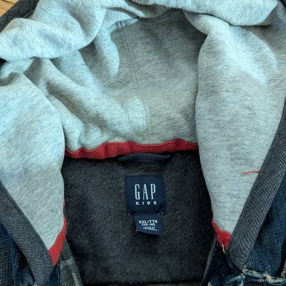 GAP Lightweight Blue and Gray Shirt Jacket - Picture 2 of 6